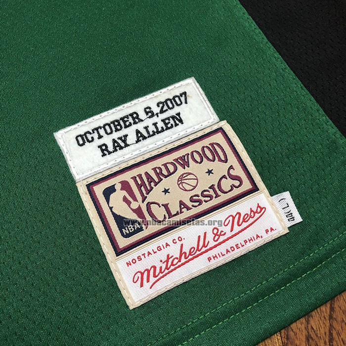 Camiseta Boston Celtics Ray Allen NO 20 Hardwood Classics Throwback 2007-08 Verde